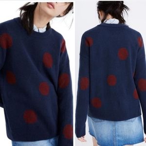 Madewell Dot Graystone Pullover Wool Sweater - Oversized